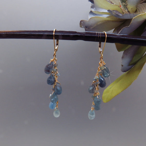 Moss Aquamarine Drops Earrings