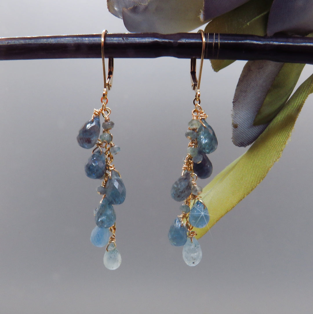 Moss Aquamarine Drops Earrings