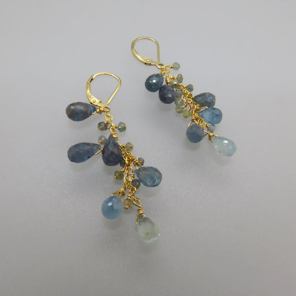 Moss Aquamarine Drops Earrings