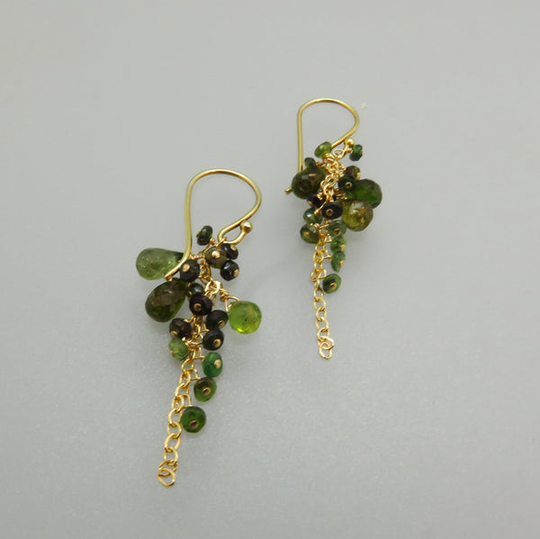 Green Tourmaline Dangle Earrings