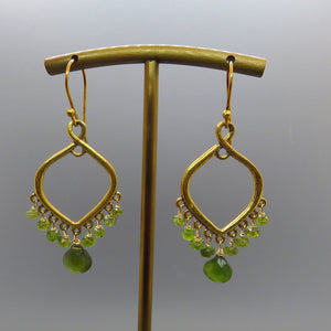 Vesuvianite Chandelier Earrings