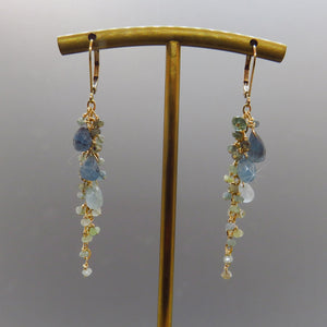 Moss Aquamarine Dangle Earrings