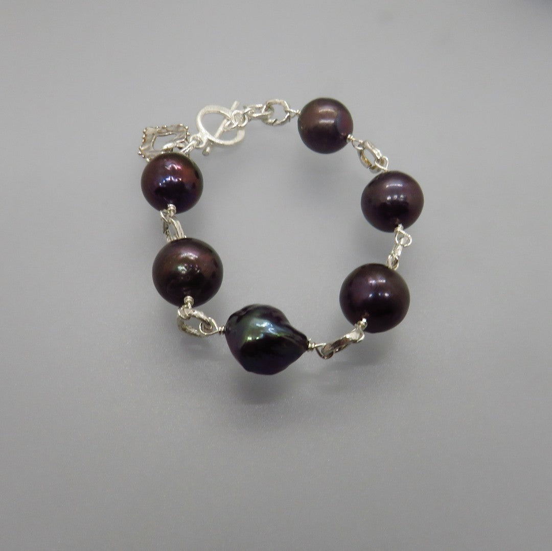 ★rosemont★ Silver Ribbon Pearl Bracelet RA24C47J Pearl Ribbon bracelet – Bonjour Rangs