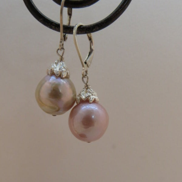 Pink Freshwater Pearl Earrings