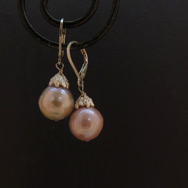 Pink Freshwater Pearl Earrings