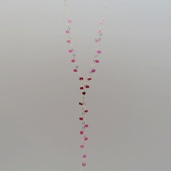 Ruby Y Necklace