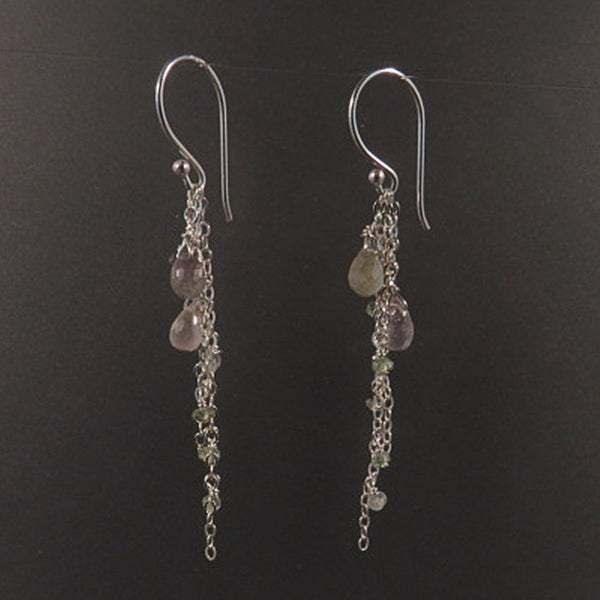 Green Sapphire Drops Earrings