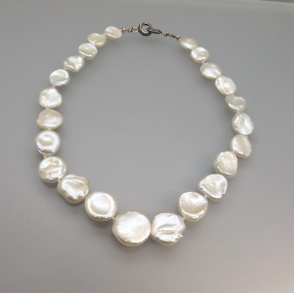 White Keshi Pearl Necklace